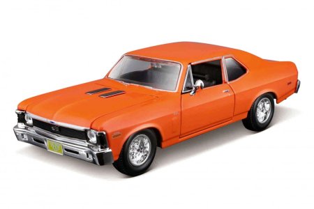 MAISTO DIE CAST 1:24 surenkamas auto modelis 1970 Chevrolet Nova SS - Orange, asort., 39262 