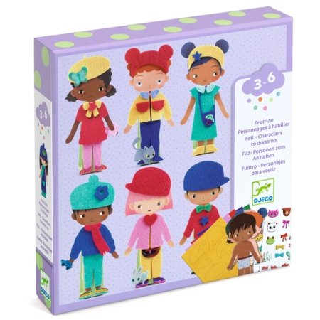 DJECO kūrybinis veltinio koležų rinkinys Characters to Dress Up, DJ00086 