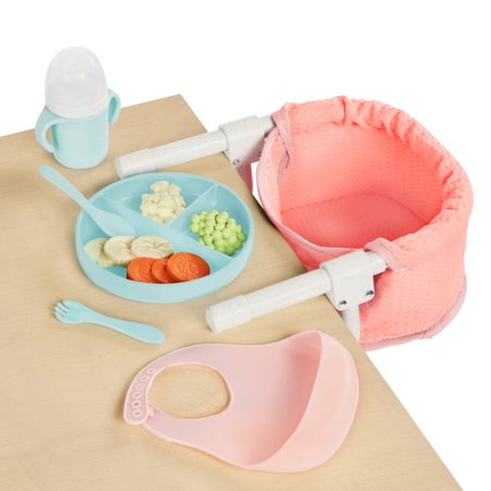 LULLABABY lėlės kėdutė su užsegimu ir priedais, LBY7700Z 