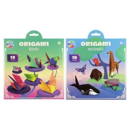 MOXY kūrybinis rinkinys Origami paukščiai/gyvūnai, asort., 100111 