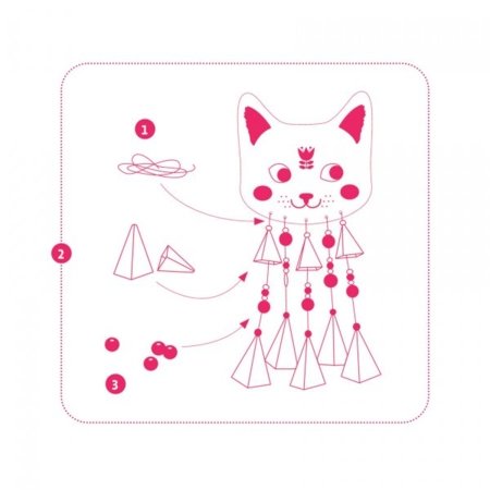 DJECO Pasidaryk pats Vėjo varpeliai Kačiukas, DJ07955 