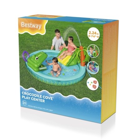 BESTWAY pripučiamas baseinas Krokodilas, 53166 