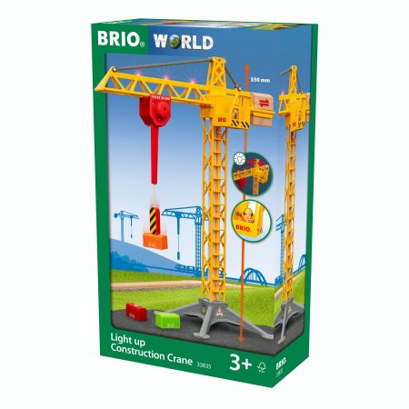 BRIO statybinis kranas su šviesomis, 33835 33835