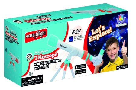 EASTCOLIGHT teleskopas su veidrodžiu ir trikoju, 32008 