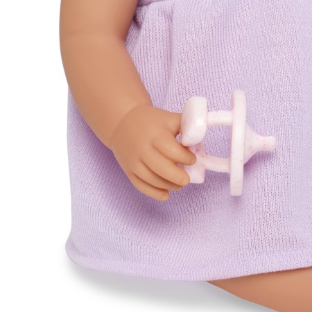 LULLABABY lėlė kūdikis su alyvinės spalvos megztiniu, LBY7313Z 