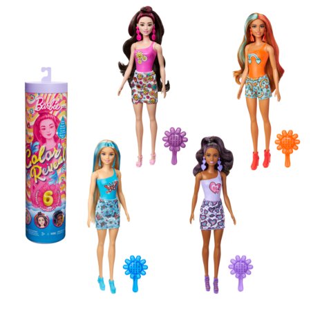 BARBIE Barbės spalvų siurprizų rinkinys, vaivorykštės  serija, HRK06 