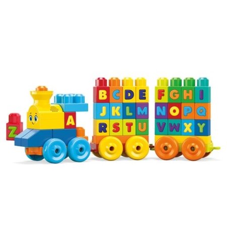MEGA BLOKS FIRST BUILDERS rinkinys Grojantis traukinys, 50 det., FWK22 