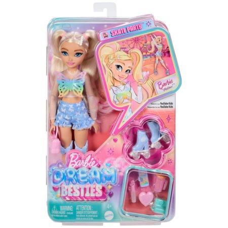 BARBIE Dream Besties Roller Skate lėlė – Malibu, JFX96 
