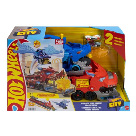 HOT WHEELS City transporteris – Dvigubas drakonas, JBM72 