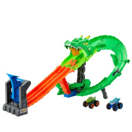 HOT WHEELS Monster Trucks rinkinys – Drakono sunaikinimas, JFR06 