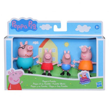 PEPPA PIG figūrėlių rinkinys Pepa šeima, 4 vnt.,  asort., F21715L0 F21715L0
