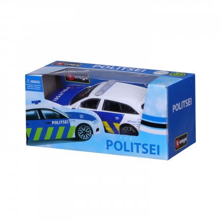 BBURAGO 1:43 automodelis Audi A6 Avant Estijos policija, 18-30415EE 18-30415EE