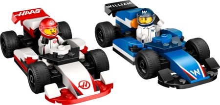 60464 LEGO® City Project Alicia 2025 F1® „Williams Racing“ ir „Haas“ F1® lenktyniniai automobiliai 