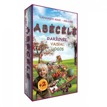 Lavinanti dėlionė Abėcėlė - daržovės, vaisiai, uogos, 60280 