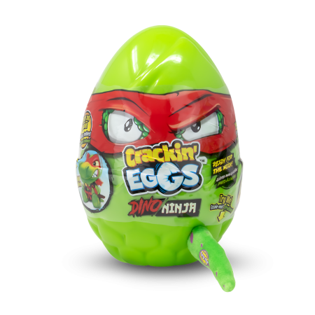 CRACKIN EGGS pliušinis riaumojantis dinozauras Dino T-Rex Ninja, asort., SK017A1 