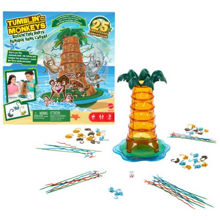 MATTEL GAMES Žaidimas Beždžionėlių akrobačių vakarėlis medyje , HTW65 