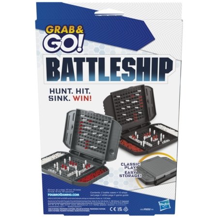 HASBRO GAMING kelionins žaidimas BATTLESHIP, F825274A 