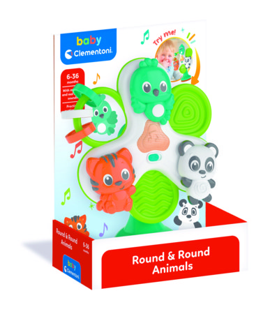 CLEMENTONI BABY kūdikių žaislas Round&Round animals, 17915 