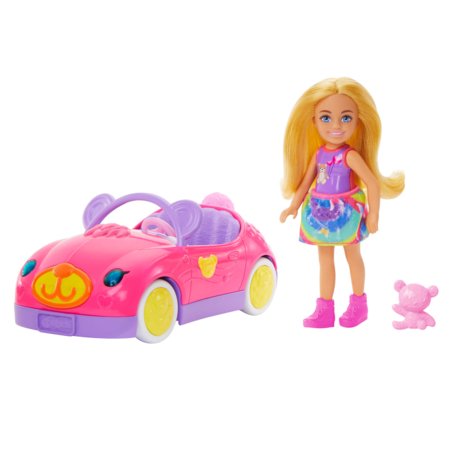 CHELSEA TEDDY CAR lėlytės ir automobiliuko rinkinukas, HXN05 