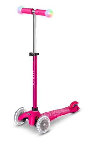 MICRO paspirtukas Mini2Grow Deluxe Magic LED Pink, MMD359 