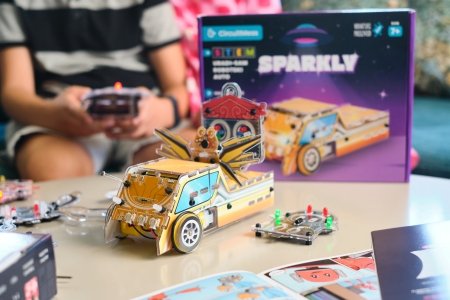 CIRCUITMESS Wacky Robot mokomasis STEM rinkinys Sparkly, CM-SA-SPARKLY 