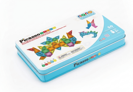 PICASSO TILES Magnetinis konstruktorius Construction set with Pencil box 50 det., PN020 