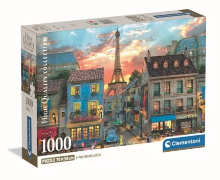 CLEMENTONI dėlionė Paryžiaus gatvės, 1000 det., 39983 