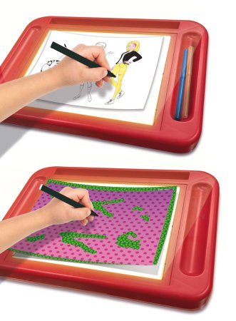 LISCIANI LADYBUG piešimo rinkinys su šviečiančia lenta Drawing School, 96930 96930