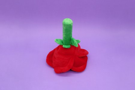 FLIPETZ pliušinis žaislas - rožė širdelėje, Poppy red, 80400 