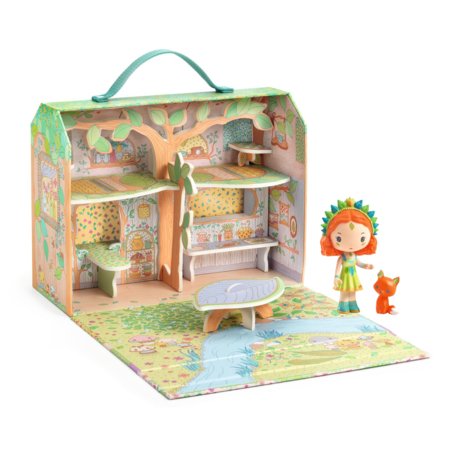 DJECO TINYLY figūrėlės Sylvia ir Fox ir namelis miške, DJ06966 