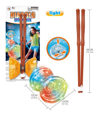 AOJIE šviečiantis diabolo, asorti, AJ209-5DB 