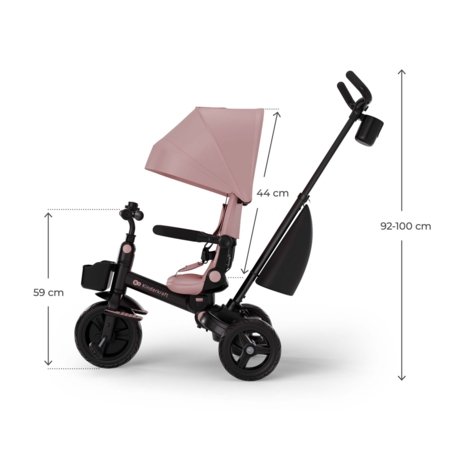 KINDERCRAFT triratukas AVEO 2 Plus, rožinis, KRAVEO02PNK0000 