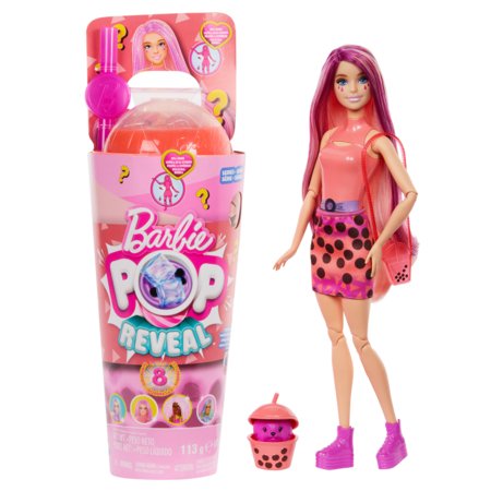 BARBIE POP Reveal mango mochi siurprizų rinkinys, burbulinės arbatos serija, HTJ22 