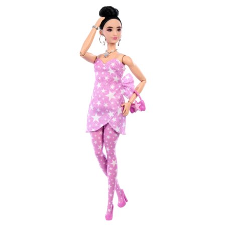 BARBIE Deluxe Fashionistas lėlė rožine suknele, JJN71 