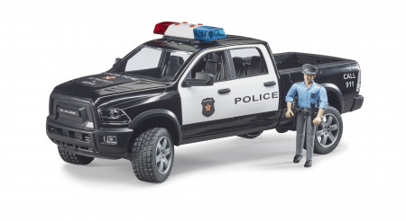 BRUDER policijos automobilis RAM 2500 su policijos pareigūnu, 02505 02505