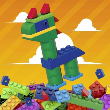 MEGA BLOKS vaivorykštės spalvų kaladėlės tūboje 220 det., GVM51 GVM51