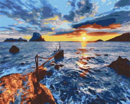 BRUSHME spalvinimo pagal skaičius rinkinys On the Sunset, BS24594 BS24594