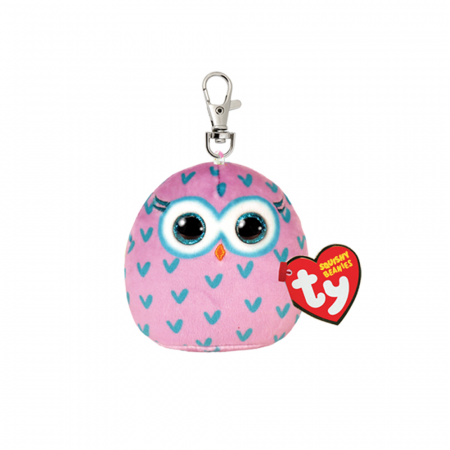 TY Squishy Beanies minkštas pakabukas pelėda WINKS, TY39573 TY39573