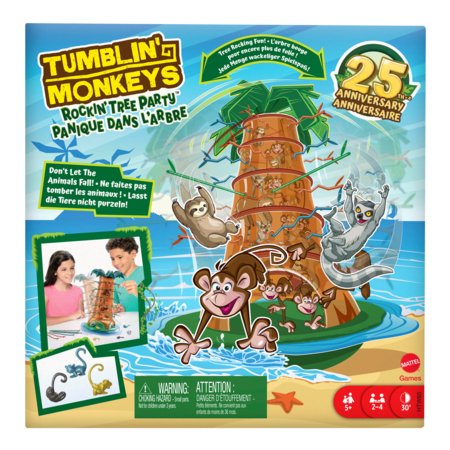 MATTEL GAMES Žaidimas Beždžionėlių akrobačių vakarėlis medyje , HTW65 