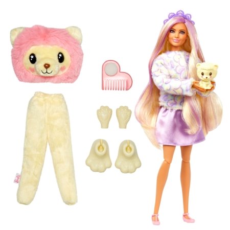 BARBIE Cutie Reveal lėlė marškinėlių serija liūtukė, HKR06 HKR06