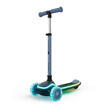 KINDERKRAFT triratis LED paspirtukas su sėdyne 2 in 1, RAKET UP, mėlynas, KRRAUP00BLU0000 