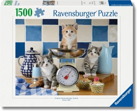 RAVENSBURGER PUZZLE dėlionė Kačiukai virtuvėje, 1500 det., 12001708 0 