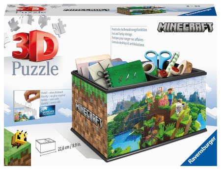 RAVENSBURGER 3D dėlionė-daiktadėžė Minecraft, 216d., 11286 11286