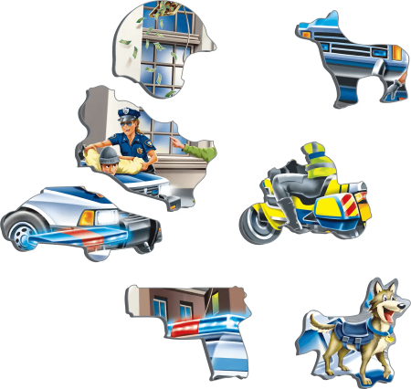 LARSEN dėlionė Policija US32, maxi, 43 vnt., US32 