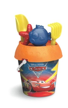 ADRIATIC kibirėlis smėliui ir formelės CARS 3, 18 cm, 20391 