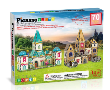 PICASSO TILES Magnetinis konstruktorius Medieval Age set, PTQ01 