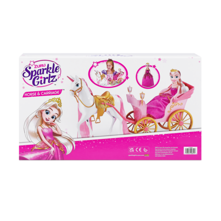 SPARKLE GIRLZ lėlės rinkinys karališkasis žirgas su karieta, 10068 