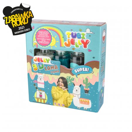 TUBAN tubi jelly 3 spalvų kūrybinis rinkinys langų lipdukai, lama, TU3321 TU3321