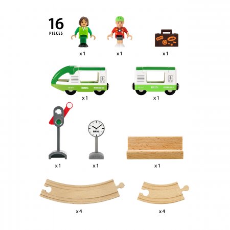 BRIO traukinio rinkinys su bėgiais, 33847 33847