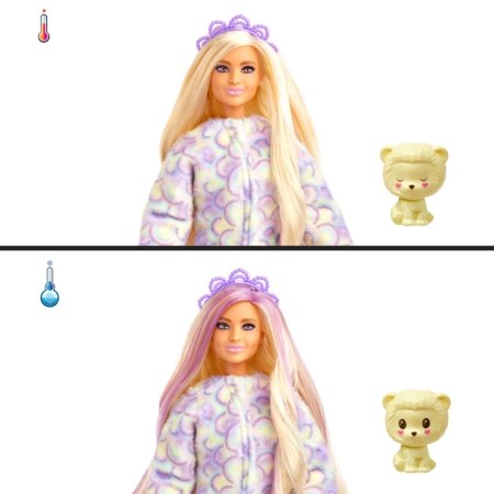BARBIE Cutie Reveal lėlė marškinėlių serija liūtukė, HKR06 HKR06